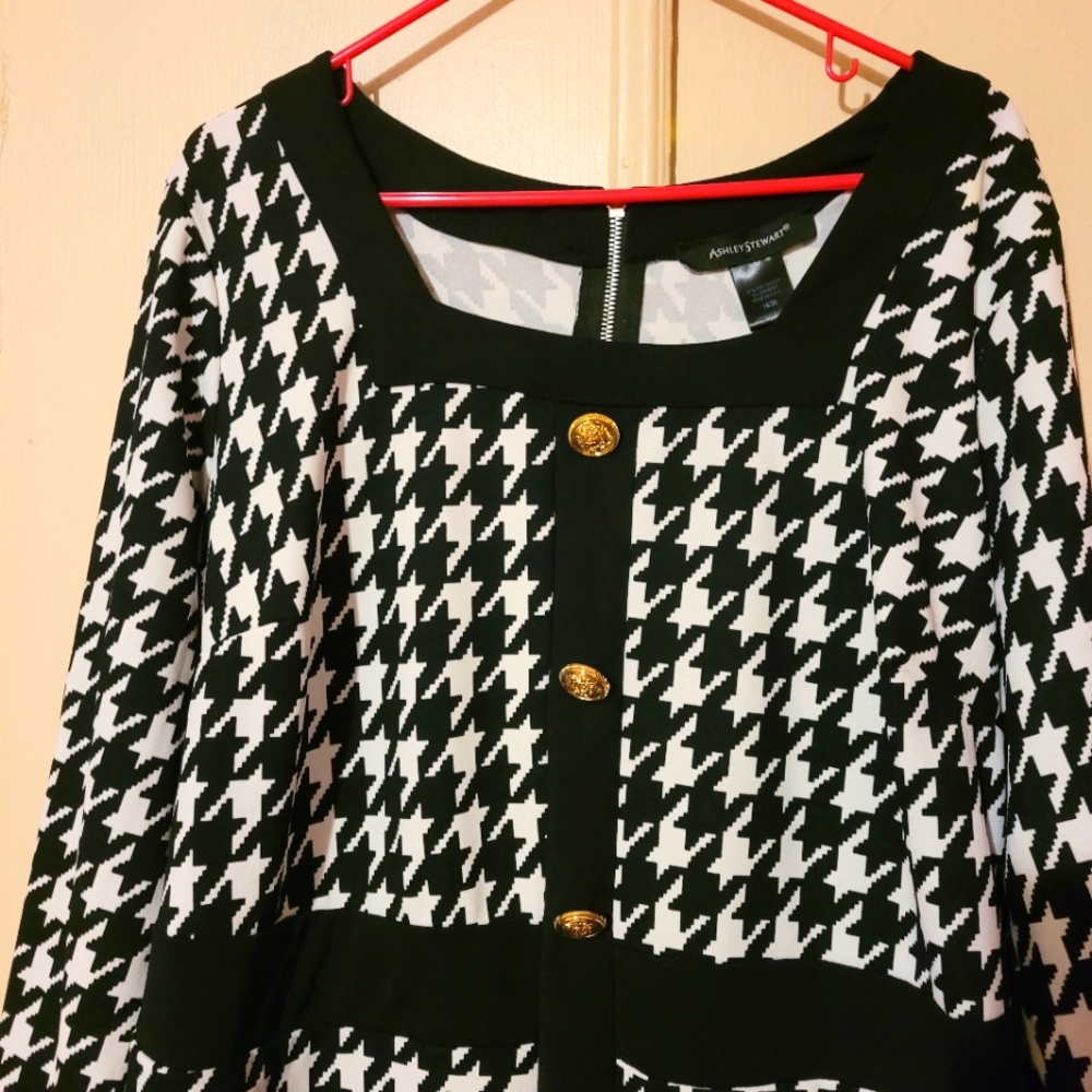 Ashley Stewart houndstooth dress